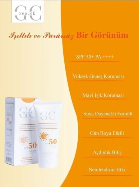 GenceE Yüksek Koruma Spf 50 Leke Karşıtı Güneş Kremi 50 ml