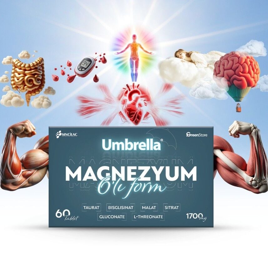 Umbrella Magnezyum 6 lı Form 60 Tablet