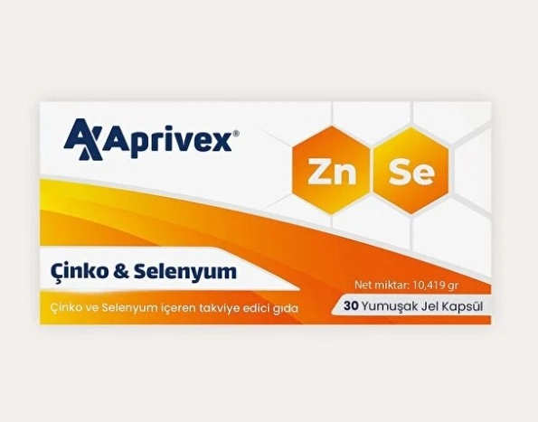 Aprivex Çinko-Selenyum 30 Yumuşak Kapsül