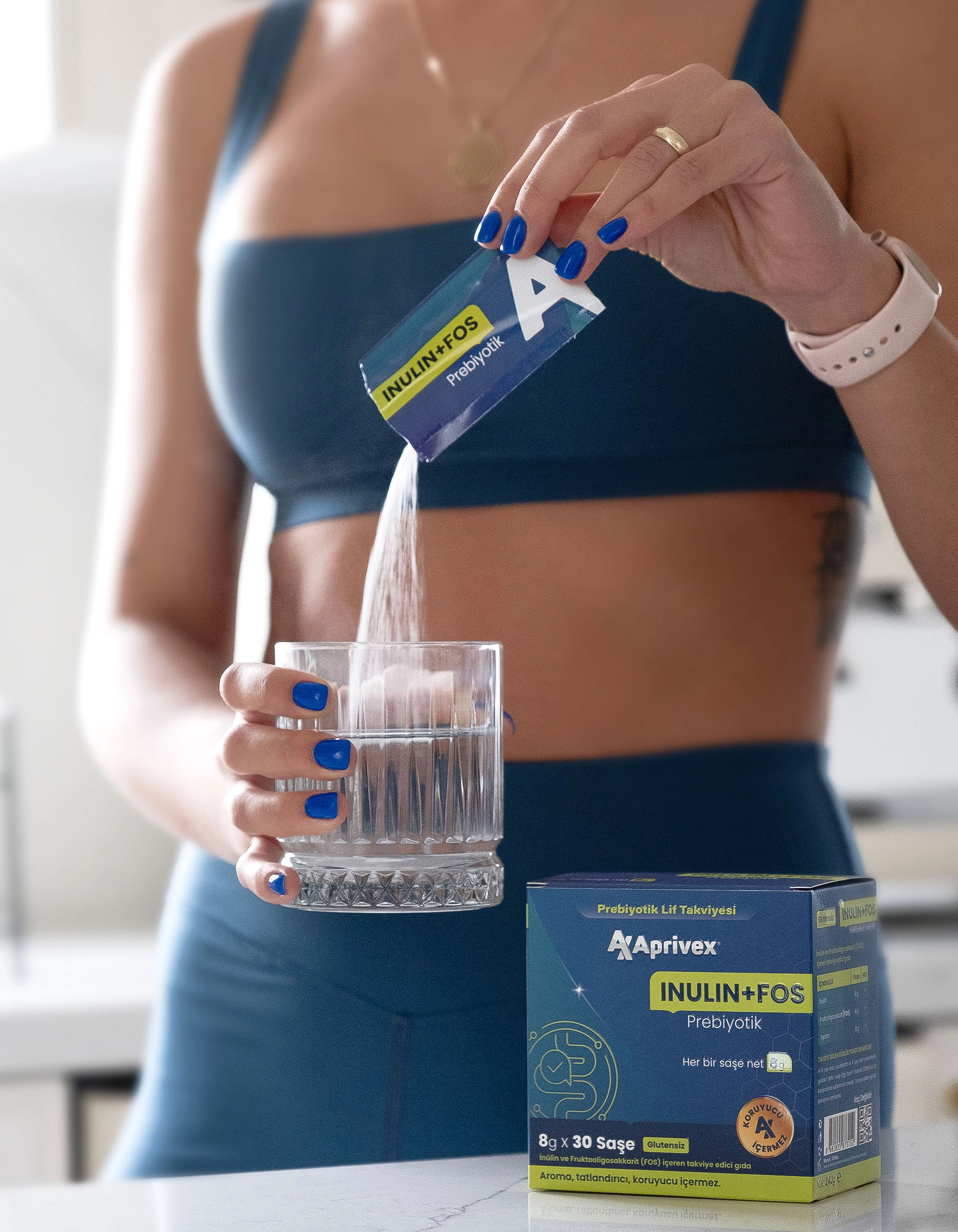 Aprivex Inulin + Fos Prebiyotik Lif Takviyesi 30 Günlük Saşe