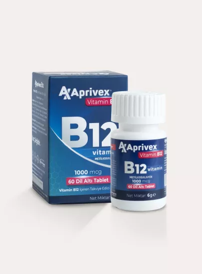 Aprivex Vitamin B12 1000 mcg 60 Dilaltı Tablet