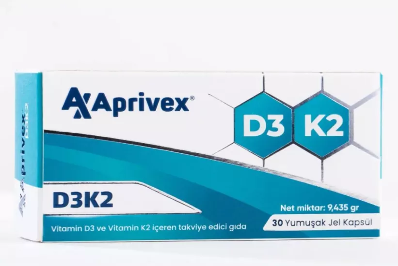 Aprivex D3 - K2 30 Yumuşak Kapsül