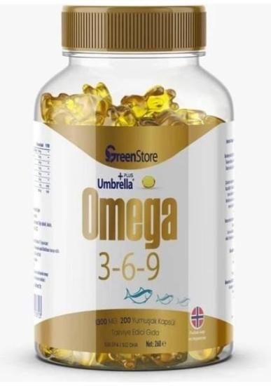 Green Store Umbrella Plus Omega 3-6-9 Norveç Balık Yağı 1300 mg 200 Kapsül